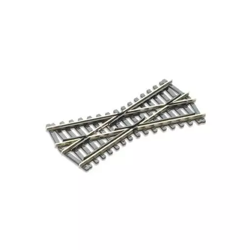 Kurze Kreuzung 24° Peco SL93 Insulfrog 127 mm Code 100 - HO 1/87