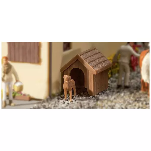 Hundehütte und Hund