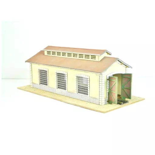 Locomotive shed PLM - Wood modelism 105003 - HO 1/87 - 260 x 100 x 115 mm