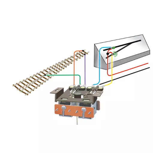 Contacteur double fin de course pour aiguillage - Peco PL15 - N TT HO HOe HOm  O