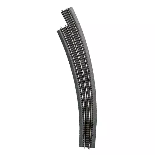 Weiche Kurve lang links BWl9/10 R9 826.4 mm 30° ROCO 42568 - HO Code 83 [ROCO LINE].