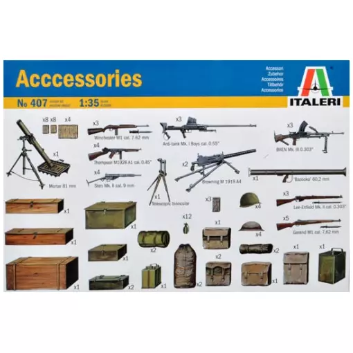 Uitrusting en bewapening - ITALERI I407 - 1/35