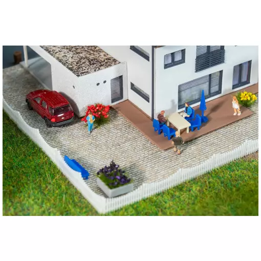 Revêtement de Route PREMIUM - Pavé Gris Chiné - Faller 272314 - N 1/160 