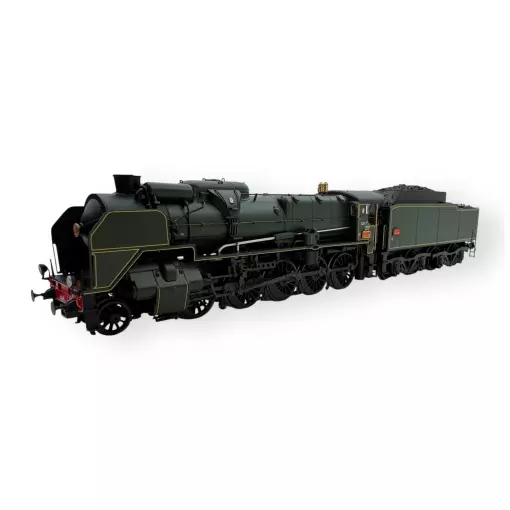 Locomotive à vapeur 2-150 P 81 tender 34 P 82 ACC SON et fumée - R37 HO41203DSFAC - SNCF - EP III 
