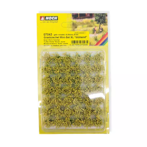 Set di 42 cespi di erbe "in fiore" 9mm - HO 1/87 - NOCH 07043