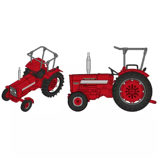 Tracteur Mc-Cormick INTERNATIONAL HI 624 avec arceau de sécurité - Ree modèles CB178 - HO 1/87