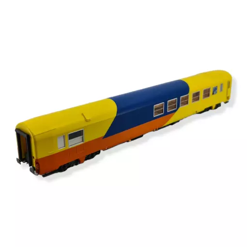 Coche VRU "Espace Qualité" Amarillo y Azul - LS MODELS 40155 - SNCF - HO : 1/87 - EP. V