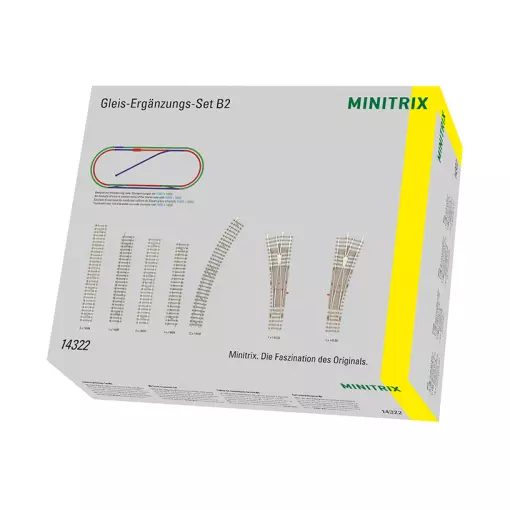 B2 uitbreidingsrail set - Minitrix 14322 - N 1/160 - Code 60