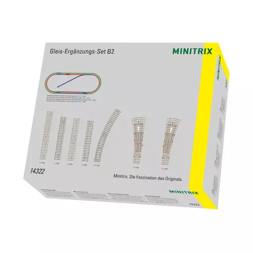 B2 extension track set - Minitrix 14322 - N 1/160 - Code 60