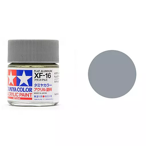 Peinture acrylique en pot - Aluminium MAT XF16 - TAMIYA 81716 - 10ml