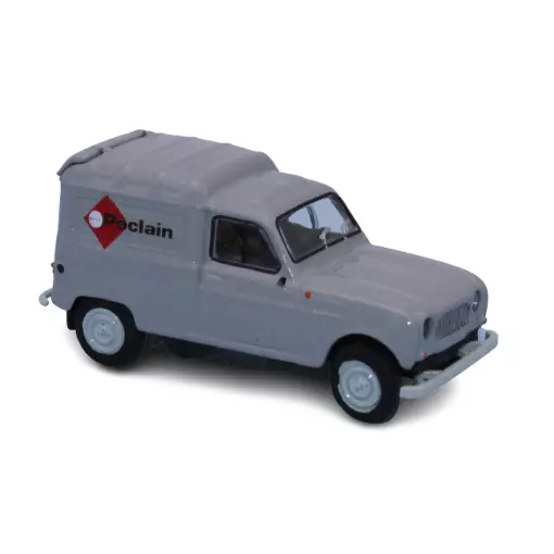 Voiture Renault 4 Fourgonnette - Poclain - livrée grise - SAI 2453 - HO : 1/87