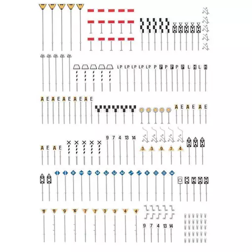 Set de panneaux signalisation de voies