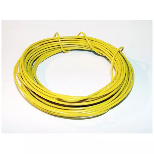 Fil jaune 0.2 mm carré, longueur : 7 mètres