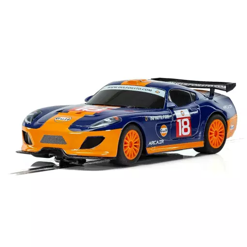 Voiture Team GT Gulf Bleu/orange - SCALEXTRIC C4091 - 1/32 - Analogique - Numéro 18