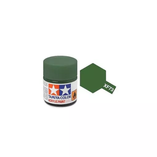 Peinture acrylique en pot - vert foncé JGSDF MAT XF73 - TAMIYA 81773 - 10ml