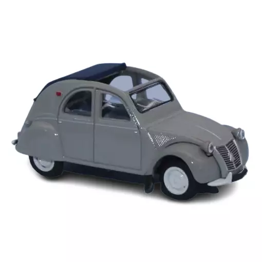 1958 Citroën 2cv AZLP, grey, open top SAI 6011 - HO 1/87