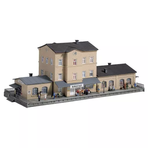 Burgstadt railway station Piko 60023 - 3-storey - N 1/160 - 268 x 102 x 100 mm