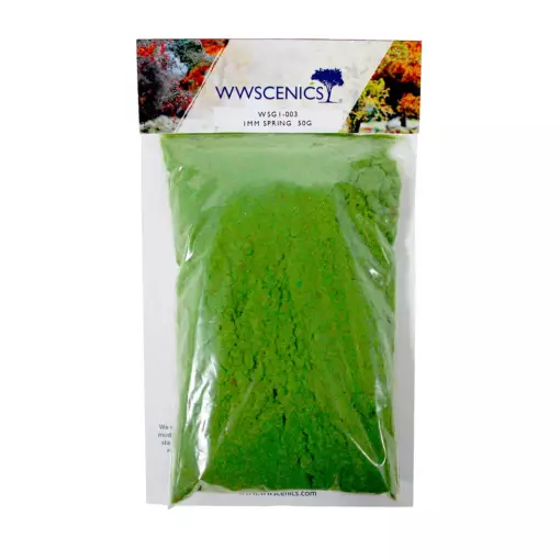 Gazon statique 1 mm Printemps 50 g - wwscenics WSG1003