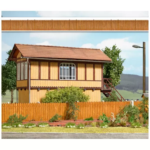 A real wooden fence - Busch 10243 - O 1/43