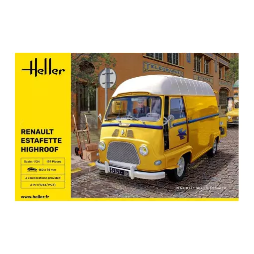 Estafette Renault Highroof - La poste 1961 - Heller 80740 - 1/24