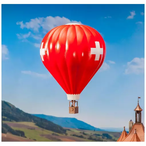 Heißluftballon mit Schweizer Symbol HO 1/87