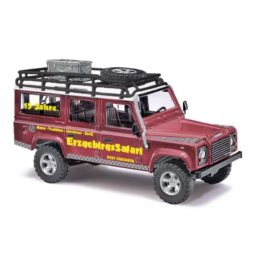 Land Rover Defender rosso bordeaux - BUSCH 50328- HO 1/87