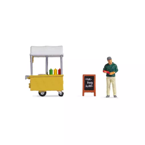 Scène stand de hot-dogs - Noch 16505 - HO : 1/87