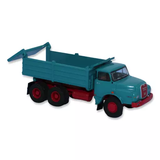 Tipper truck MAN 26.280 Brekina 78101 - HO : 1/87 - turquoise / red livery