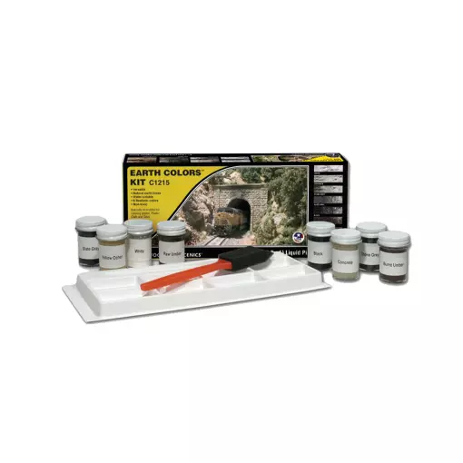 Kit pigments terres à décor - Woodland Scenics 1215 - Toutes échelles