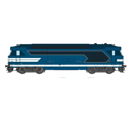 Locomotive diesel BB 67338 avec cabine renforcée - Chrezo 670-08 - 0 1/43 - SNCF - Analogique - EP. IV - V