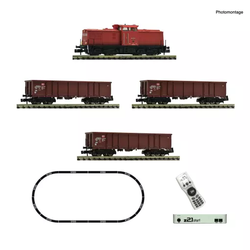 Coffret de départ z21 : Locomotive diesel série 204 avec train de marchandises - Fleischmann 5170005 - N 1/160 - DB AG - Ep V-VI - Digital - 2R