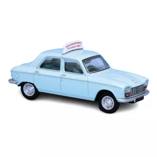 "Auto École de la Gare" Peugeot 204 berlina, 1968 blu pastello SAI 6263 - HO 1/87