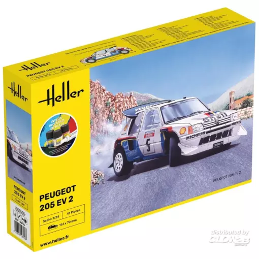 Starter Kit Peugeot 205 EV 2 - Heller 56716 - 1/24