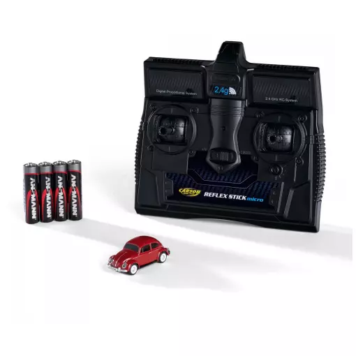 Volkswagen coccinelle rouge 2.4G 100% RTR - Carson 500504147 - HO 1/87
