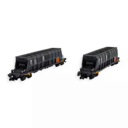 Set of 2 Faoos Arnold "Capcol/EDF" hopper wagons HN6550 SCNF - N 1/160 - EP IV