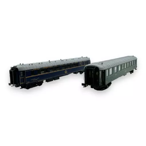 Coffret Voiture OCEM Couchette Verte + Voiture CIWL S2 - Bleue - LS MODELS 40902 - HO : 1/87 - EP. II 