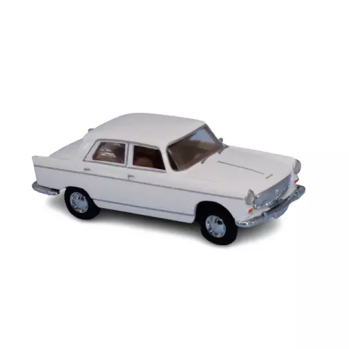 Peugeot 404 white saloon car BREKINA 92978 SAI 2320 - HO 1/87