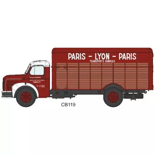 Camion Berliet GLC 6 Fourgon Bois TRANSPORT ARNOUD - REE MODELS CB119 - HO : 1/87