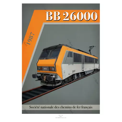 Poster BB 26000 - SNCF - 800Tons - 1987 - A2 42.0 x 59.4 cm
