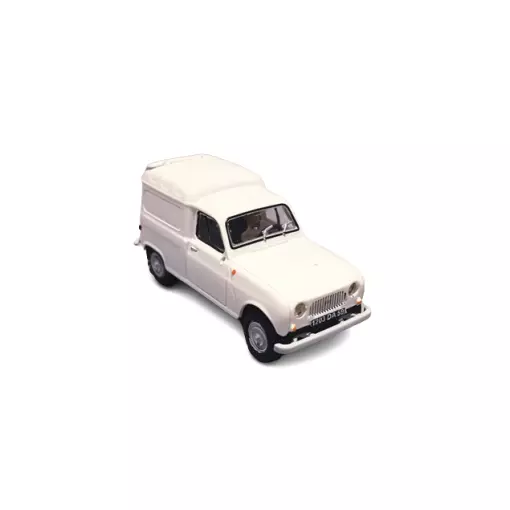 Renault 4L furgoneta blanca con conductor - SAI 1641 - HO 1/87
