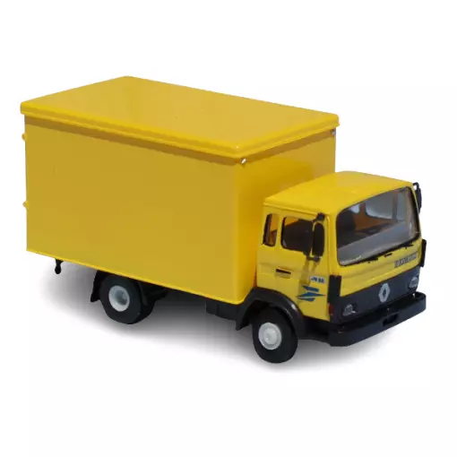 Camion Renault JN 90 tôlé, PTT jaune SAI 3654 - HO : 1/87