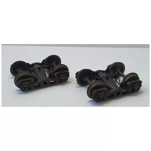 Set of 2 Y23 M Bogies - 4 SKF Boxes - black - HO 1/87