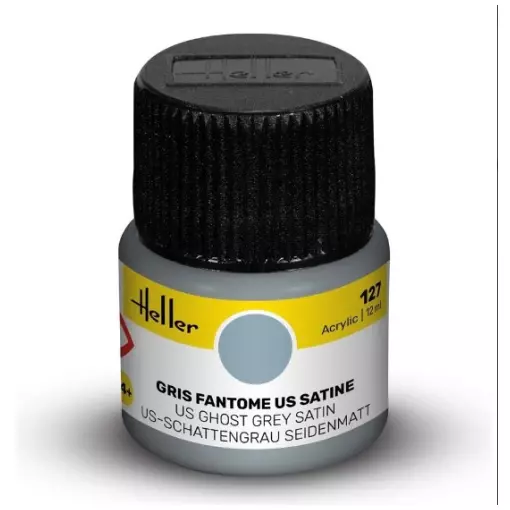 Peinture Acrylique 127 - Gris Fantôme US Satiné - Heller 9127 - 12ML