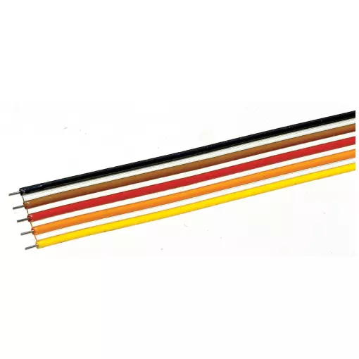 Cable plano de 5 conductores, 10 m, 0,7 mm² de sección