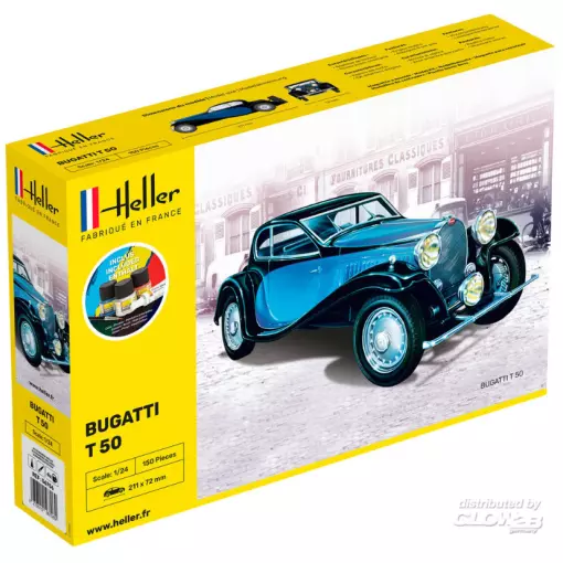 Bugatti T 50 Starter Kit - Heller 56706 - 1/24