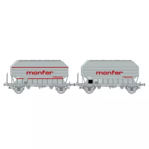 Coffret de 2 wagons céréaliers FRANGECO « MONFER » - REE WB896 - SNCF - HO 1/87 - EP IV-V