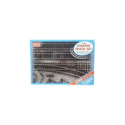 Coffret démarrage de rails/aiguillages Peco ST701 - O : 1/43 - Code 124