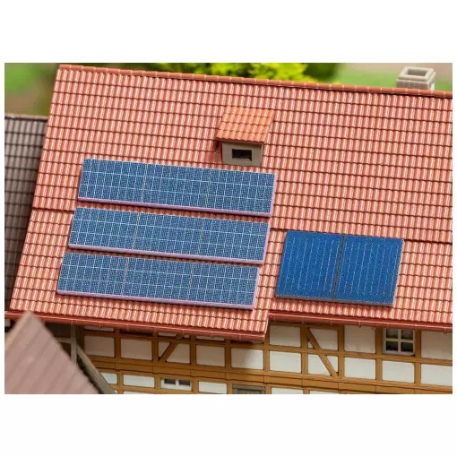 Pack of 11 miniature Faller solar panels 272916 - N 1/160