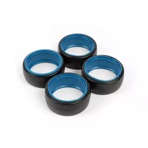 Pack de 4 Pneus Drift - Bleu - T422634B - 1/10 