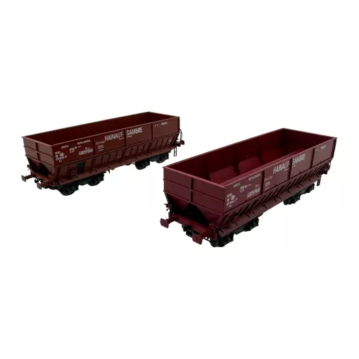 2 wagons minerais "COCKERILL SAMBRE" LS Models 32085 - SNCB HO 1/87  EP IV